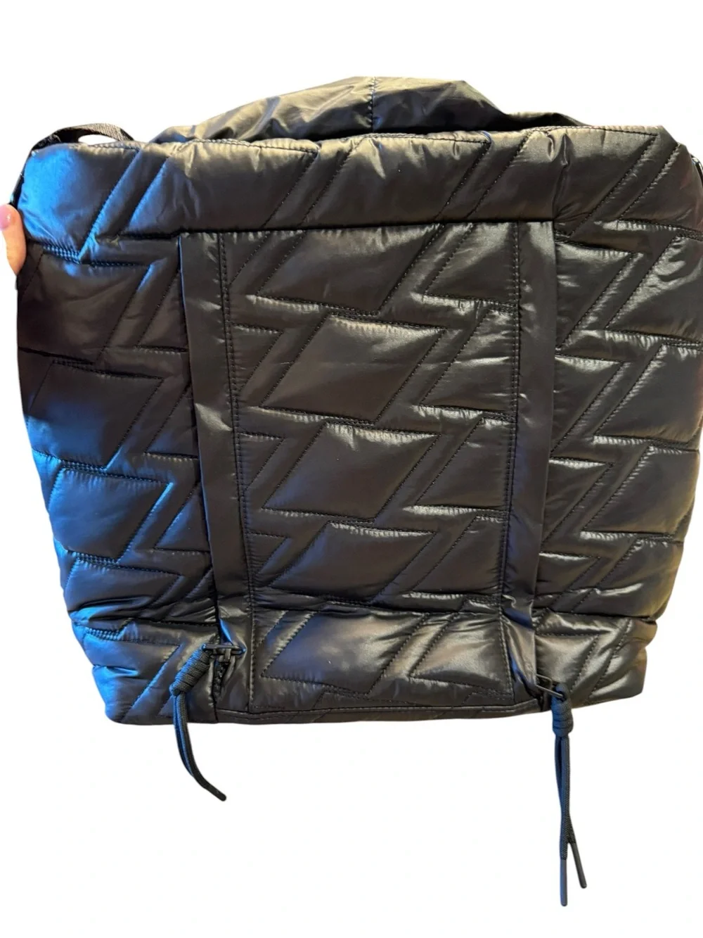 Gymshark Quilted Crossbody Yoga Bag in Black 15” x 13”